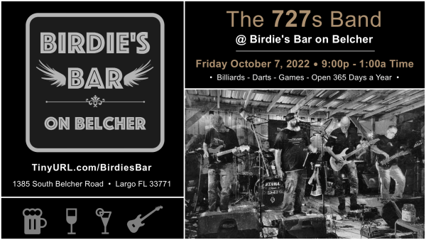 The 727s Band @ Birdies Bar on Belcher 2022-10-07